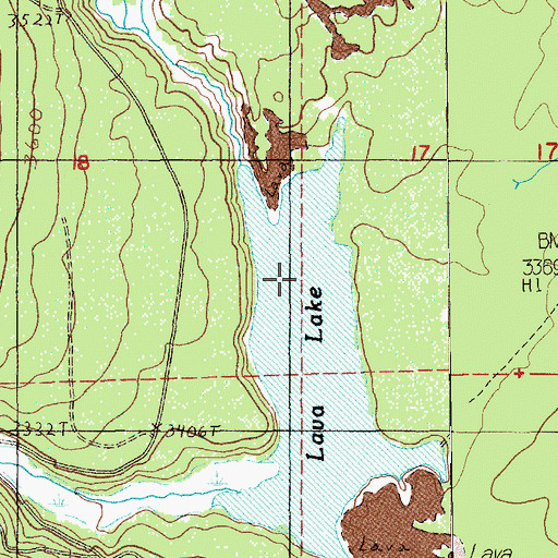 Topographic Map of Park Creek, OR