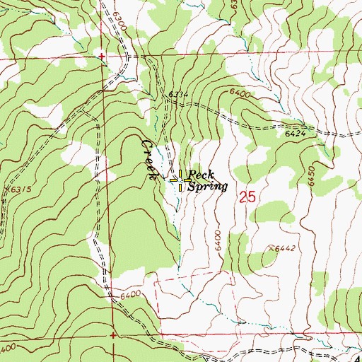 Topographic Map of Peck Spring, OR