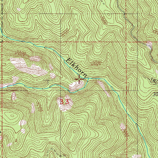 Topographic Map of Pelt Creek, OR