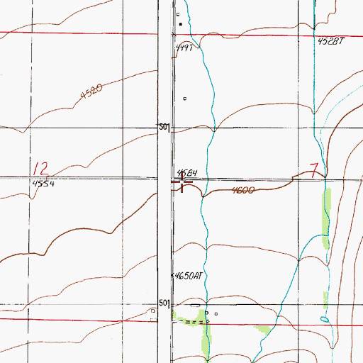 Topographic Map of Pleasant Center (historical), OR