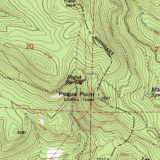 Topographic Map of Pogue Spring, OR