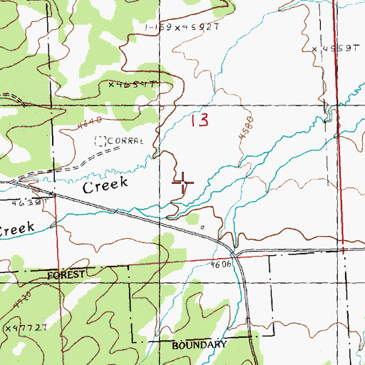 Topographic Map of Polie Creek, OR