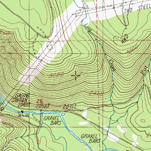 Topographic Map of Pot Creek Trail, OR