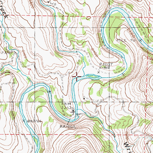 Topographic Map of Potamus Creek, OR
