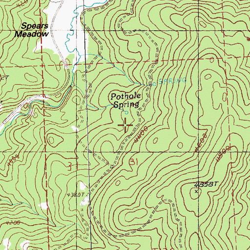 Topographic Map of Pothole Spring, OR