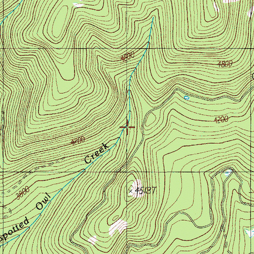 Topographic Map of Potter Mountain Trail, OR