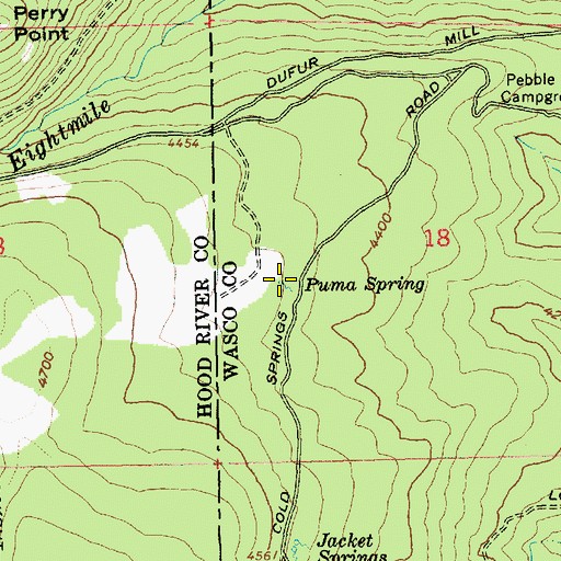 Topographic Map of Puma Spring, OR