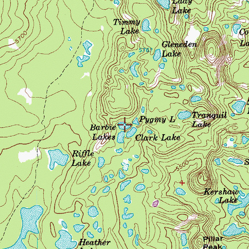 Topographic Map of Pygmy Lake, OR
