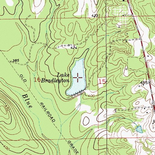Topographic Map of Lake Bradleyton, AL