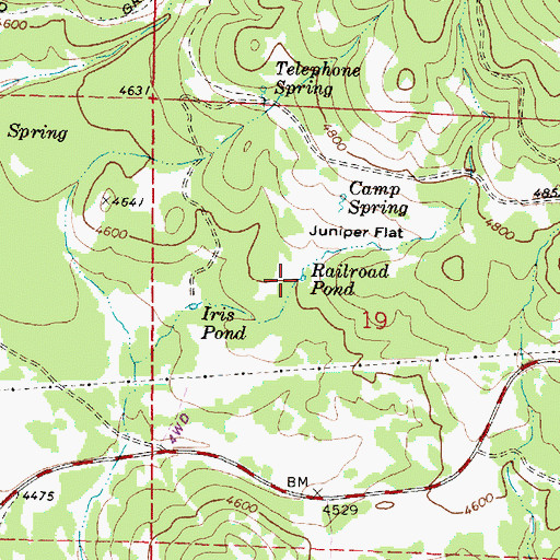 Topographic Map of Railroad Pond, OR