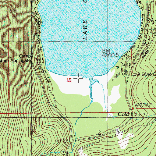 Topographic Map of Rainbow Creek, OR