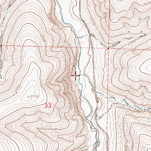 Topographic Map of Rancheree Canyon, OR
