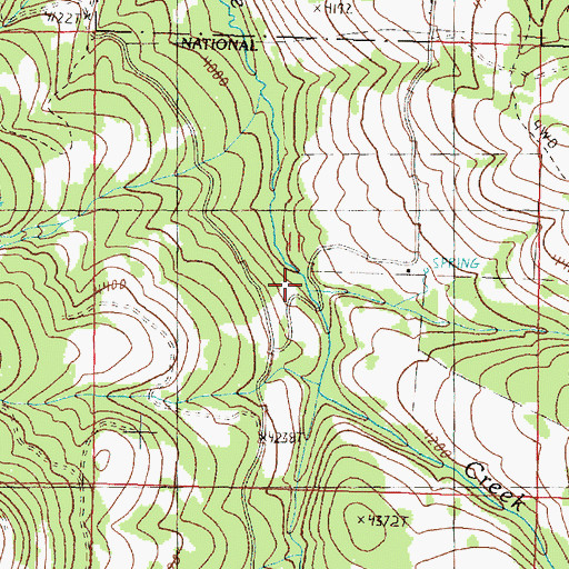 Topographic Map of Rice Creek, OR