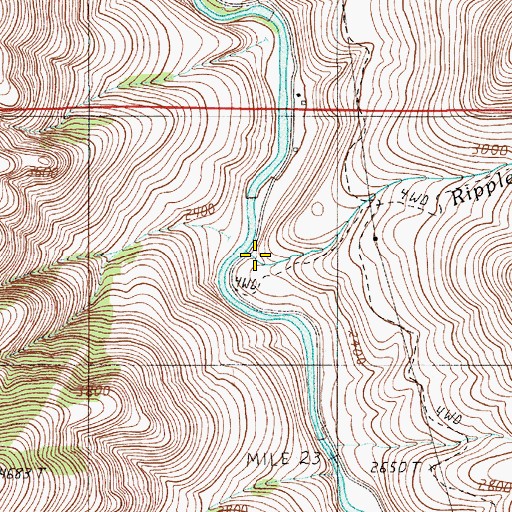 Topographic Map of Rippleton Creek, OR