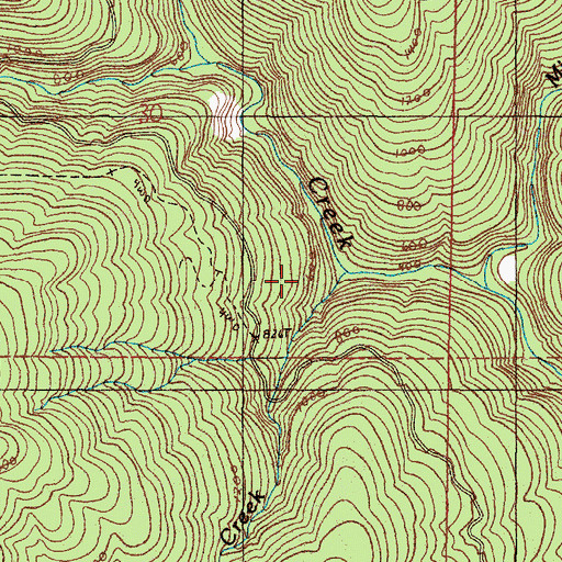 Topographic Map of Robinson Spring Creek, OR