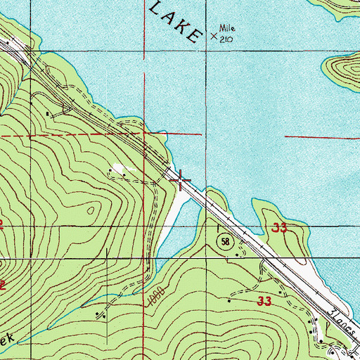 Topographic Map of Rolling Riffle Creek, OR