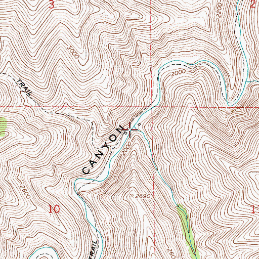 Topographic Map of Rush Creek, OR