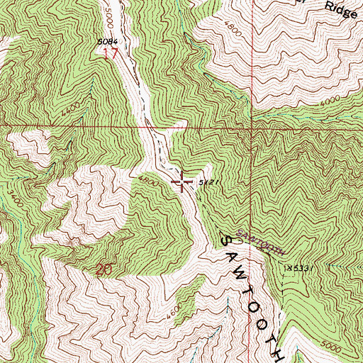 Topographic Map of Sawtooth Ridge, OR