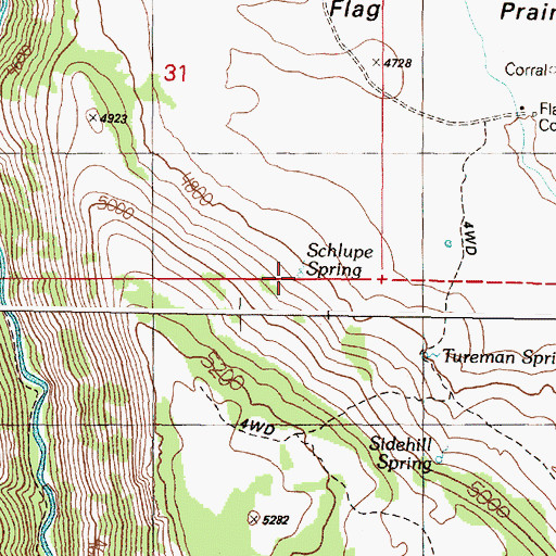 Topographic Map of Schlupe Spring, OR