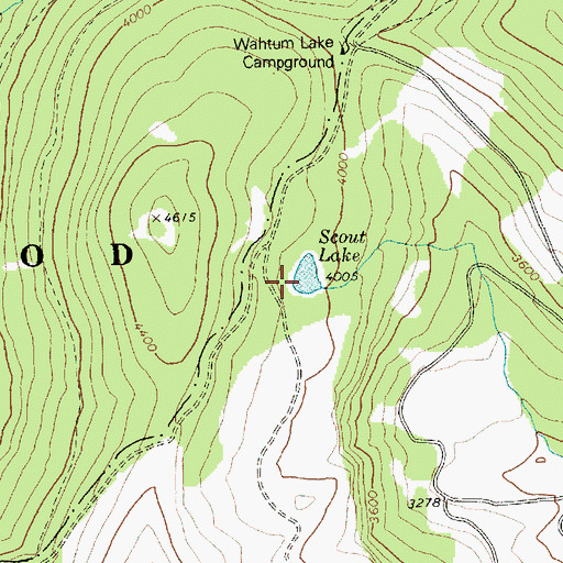 Topographic Map of Scout Lake, OR