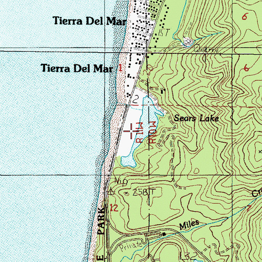 Topographic Map of Sears Lake, OR