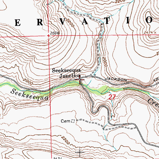 Topographic Map of Seekseequa Junction, OR