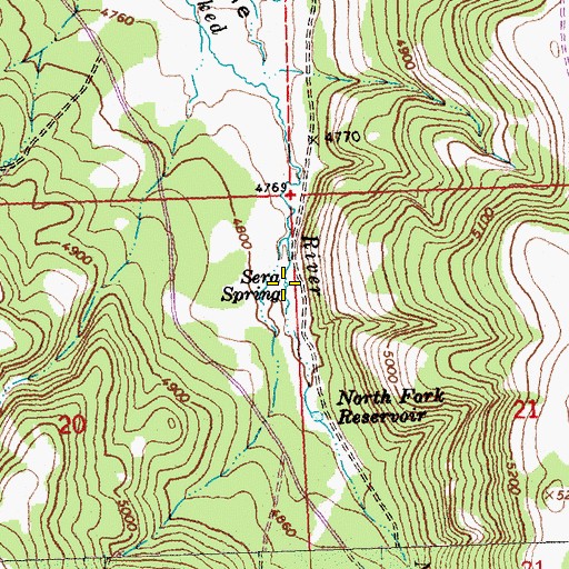 Topographic Map of Sera Spring, OR
