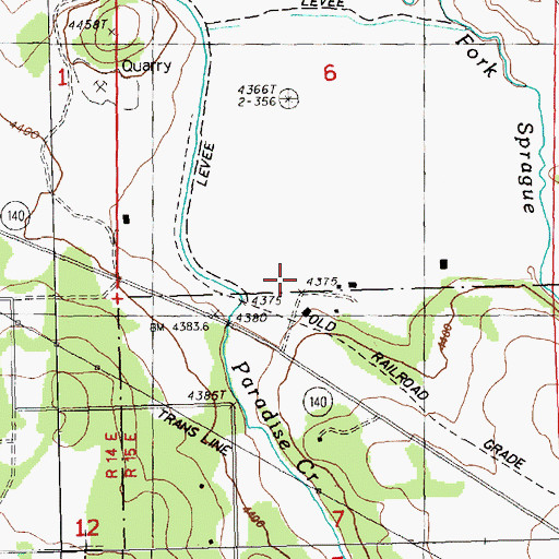 Topographic Map of Seven C Ranch, OR