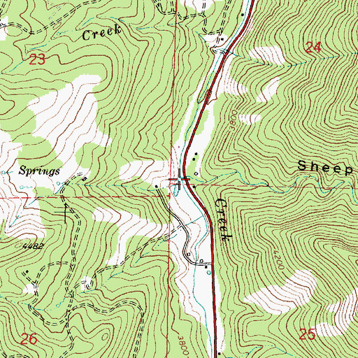 Topographic Map of Sheep Gulch, OR