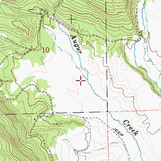Topographic Map of Shingle Mill Creek, OR