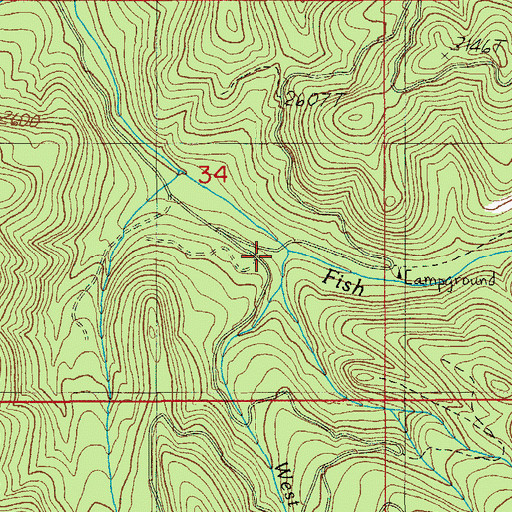 Topographic Map of Skimmerhorn Creek, OR