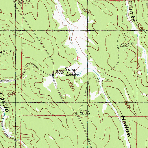 Topographic Map of Snipe Lake, AZ