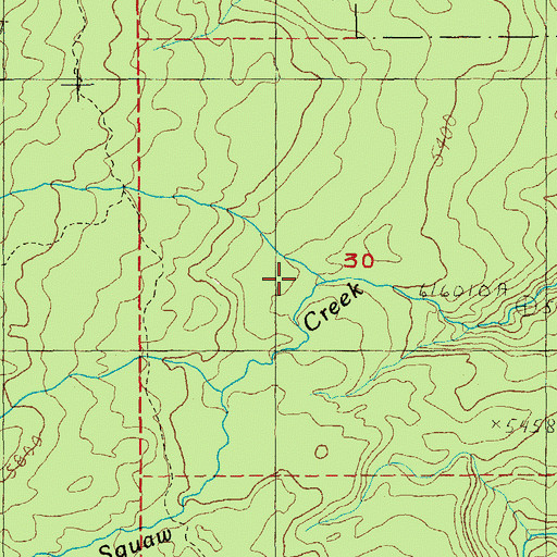 Topographic Map of Soap Creek, OR