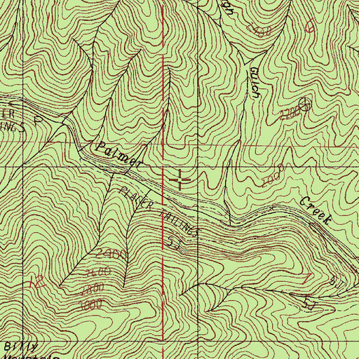 Topographic Map of Sourdough Gulch, OR