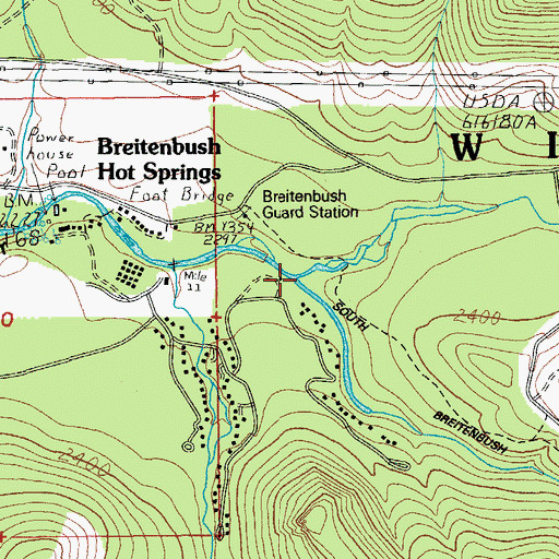 Topographic Map of South Fork Breitenbush River, OR