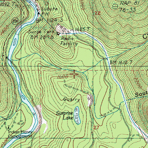Topographic Map of South Fork Cripple Creek, OR