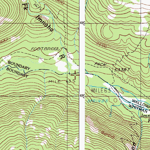 Topographic Map of South Fork Imnaha River, OR