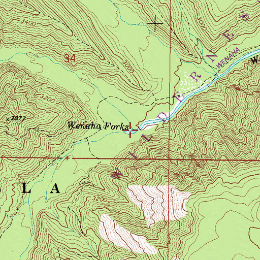 Topographic Map of South Fork Wenaha River, OR