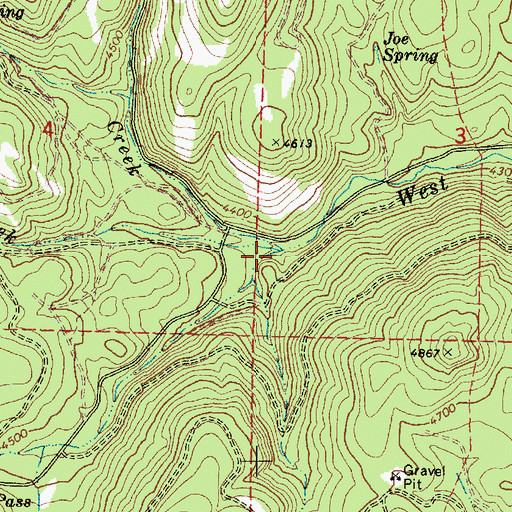 Topographic Map of South Sister Creek, OR