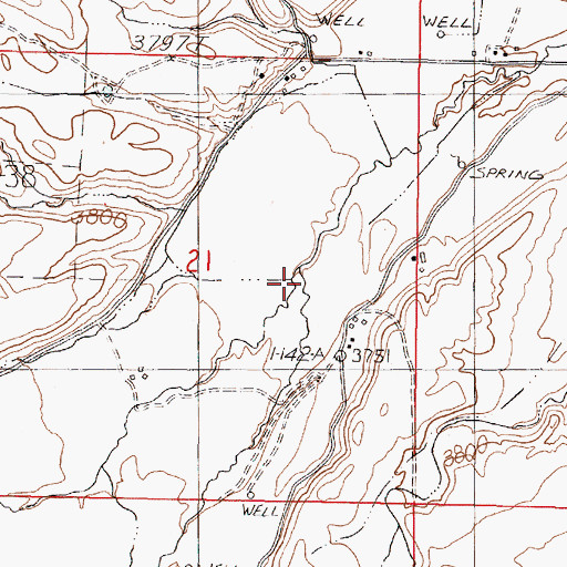 Topographic Map of South Willow Creek, OR