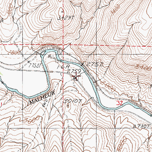 Topographic Map of Sperry Creek, OR