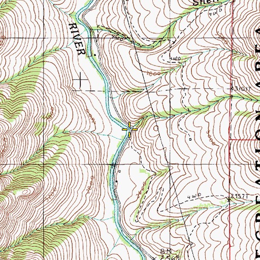 Topographic Map of Spring Creek, OR