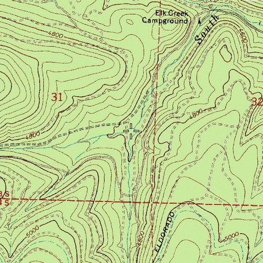 Topographic Map of Spring Creek, OR