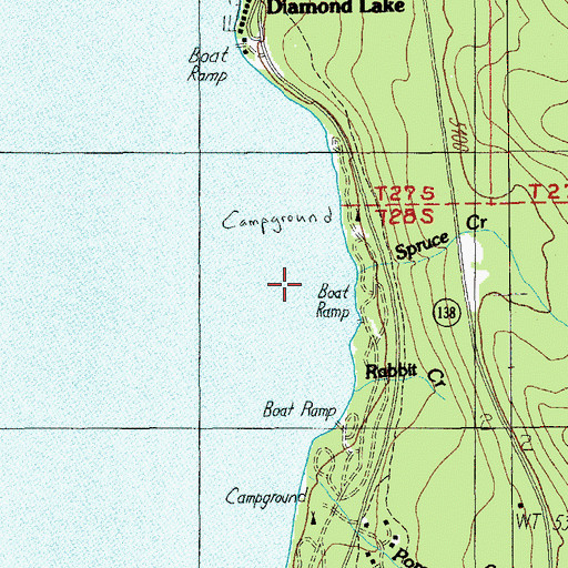 Topographic Map of Spruce Creek, OR