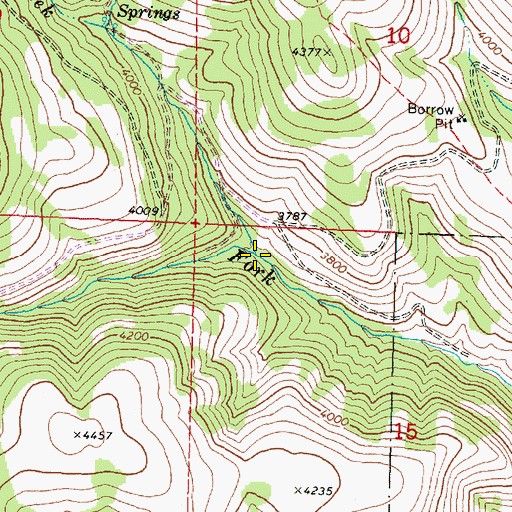 Topographic Map of Congleton Creek, OR
