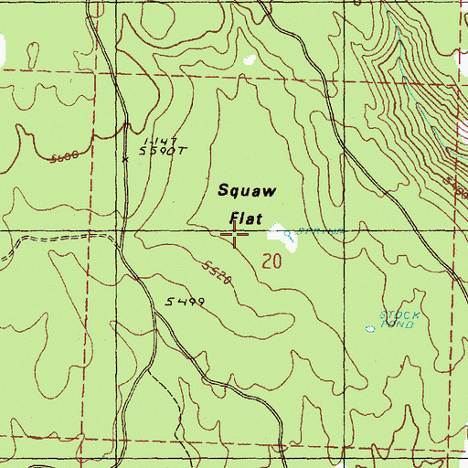 Topographic Map of WogonagaT potso-na Flat, OR
