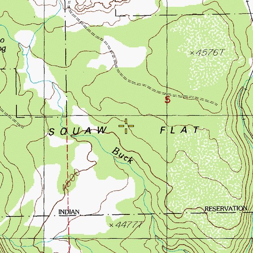 Topographic Map of Switchback Flat, OR