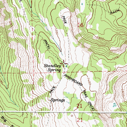 Topographic Map of Standley Guard Station, OR