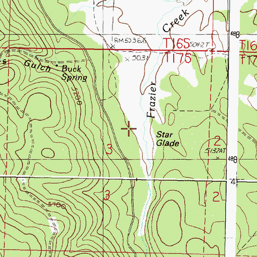 Topographic Map of Star Glade, OR