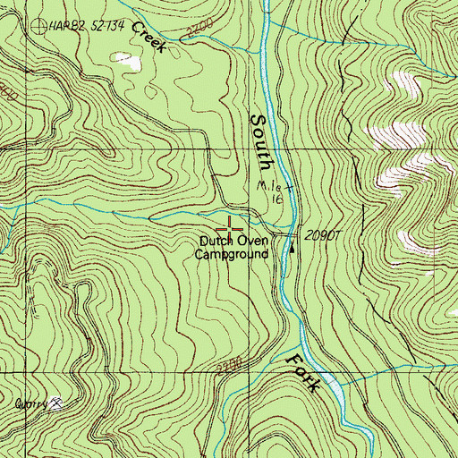 Topographic Map of Starr Creek, OR